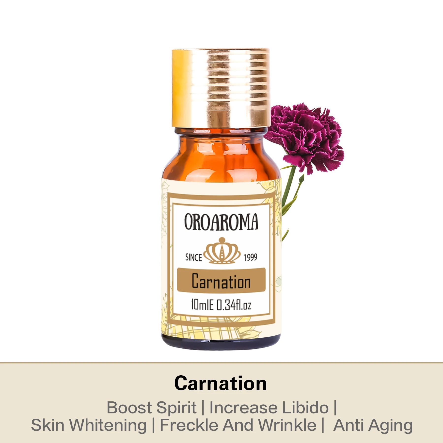 Oroaroma Natural Carnation Essential Oil For Aromatherapy And Body Care – Perfect For Present Giving ZZ