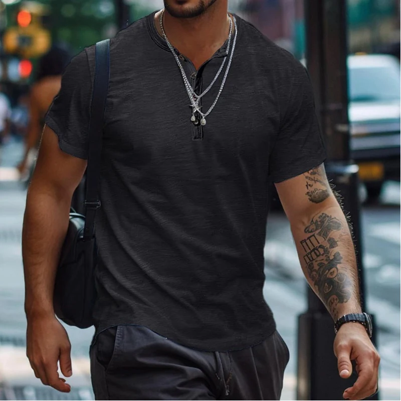 Custom Name Pattern Men's Summer Short Sleeves ButtonPolo Shirt Printed Graphic Tops Tee Solid Color Casual T Shirt S-3XL