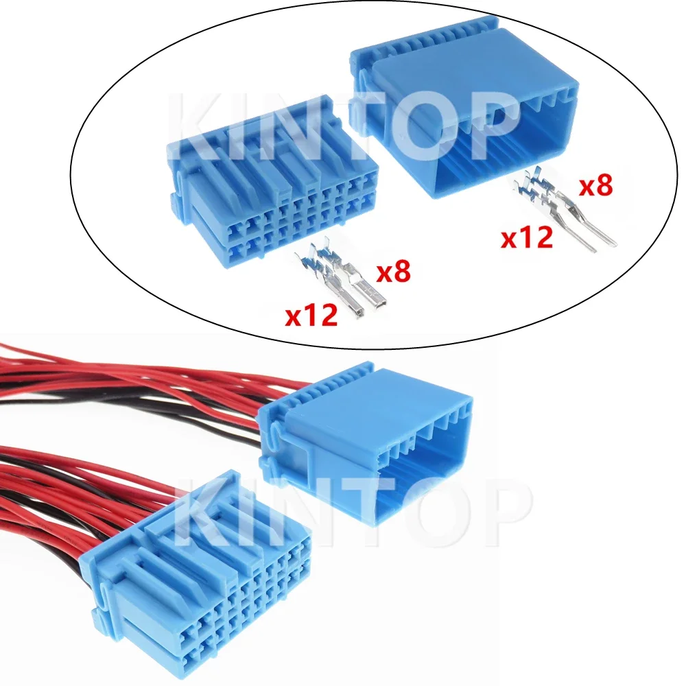 1 Set 20 Pins Car Audio Unsealed Connector For Honda Fit Buick MX5-A-20P-C MX5-A-20S-C Auto CD Player Cable Socket AC Assembly