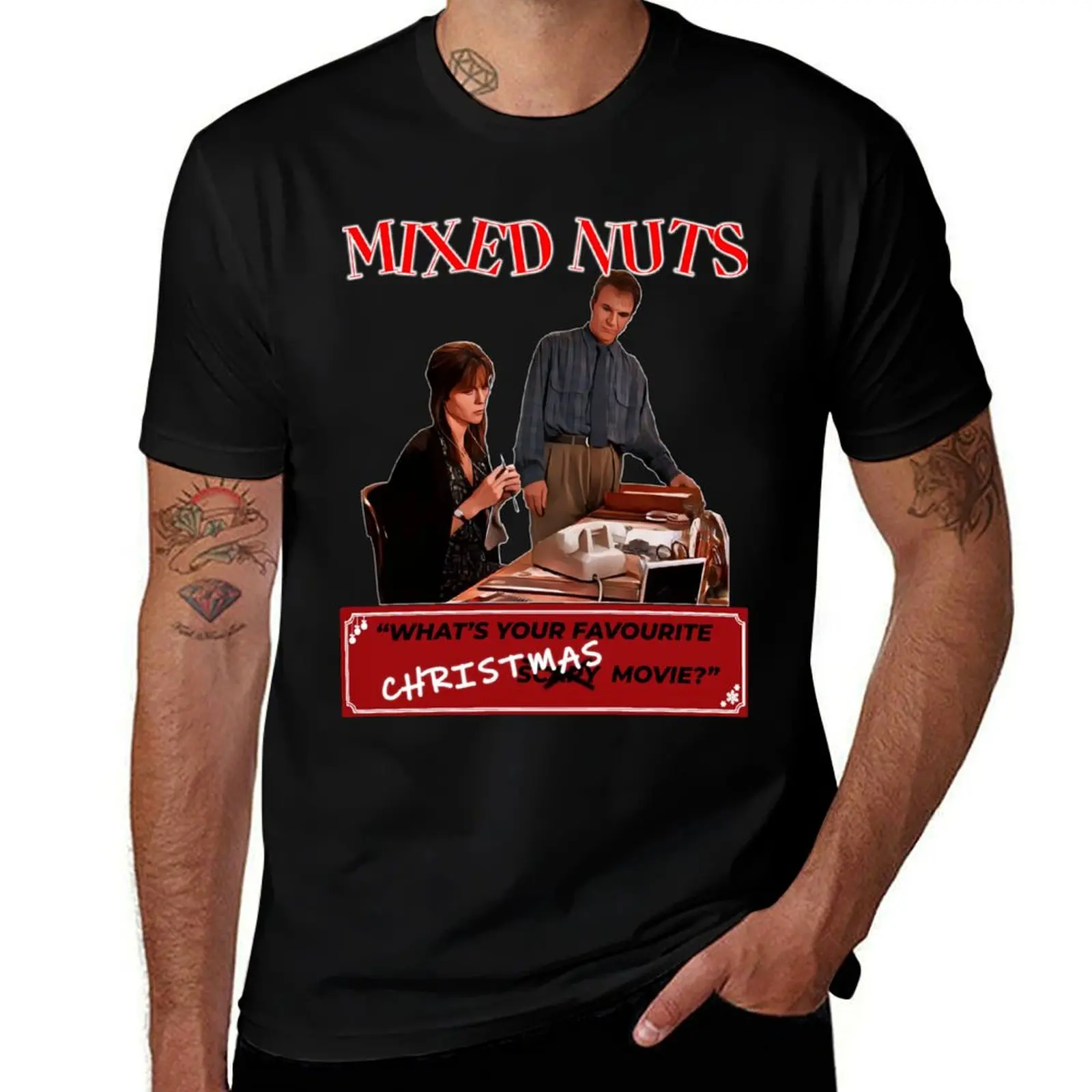 Mixed Nuts 1994 - Whats your favourite Christmas movie? Poster T-Shirt tops customizeds oversized t shirts for men