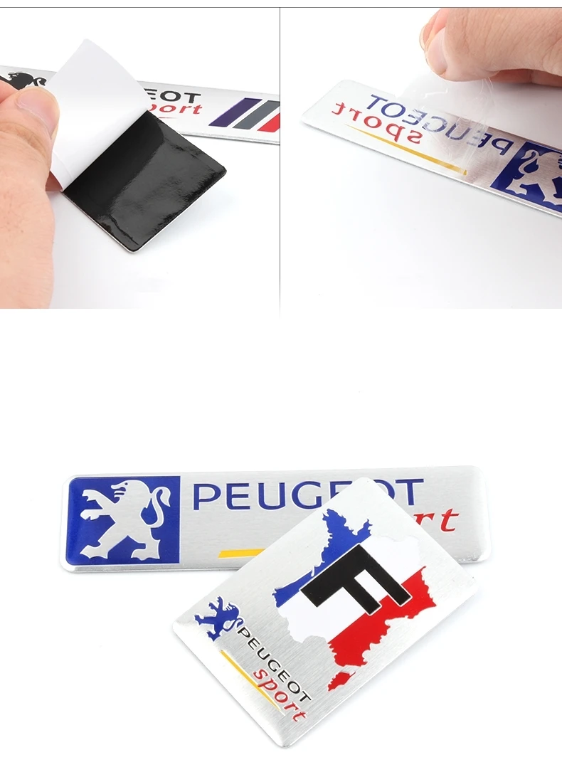 Auto-Styling-Aufkleber 3D Aluminium Heck-Emblem Abzeichen Karosserie-Dekor für Peugeot 408 4008 308 3008 Rifter 5008 508 2008 208 301 RCZ 407 – Detail 6