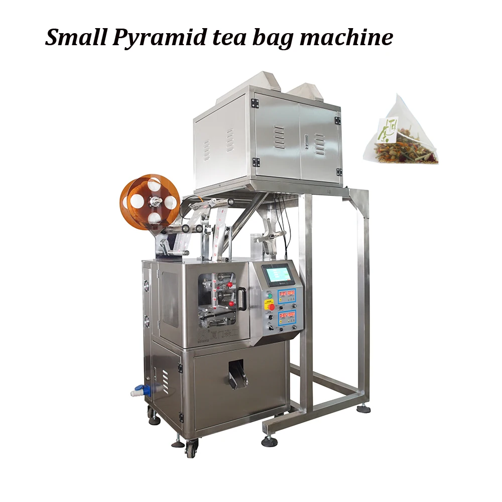 Triangle Tea Bag Packing Machine Single Lane for Herbal Tea Pyramid Bag Sealing Equipment Commercial Customize