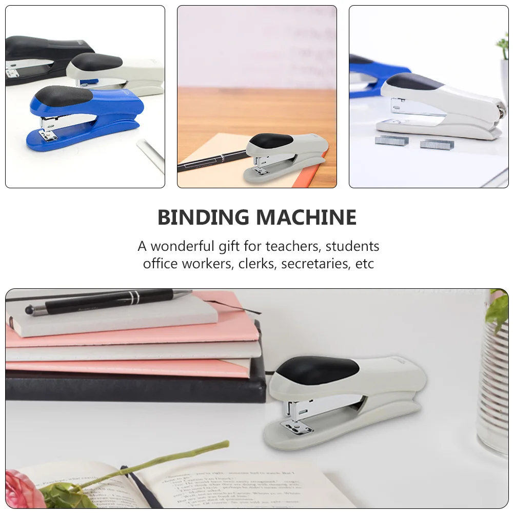 

Stapler Portable Office Supplies Stationery School File Binding Machine White Child