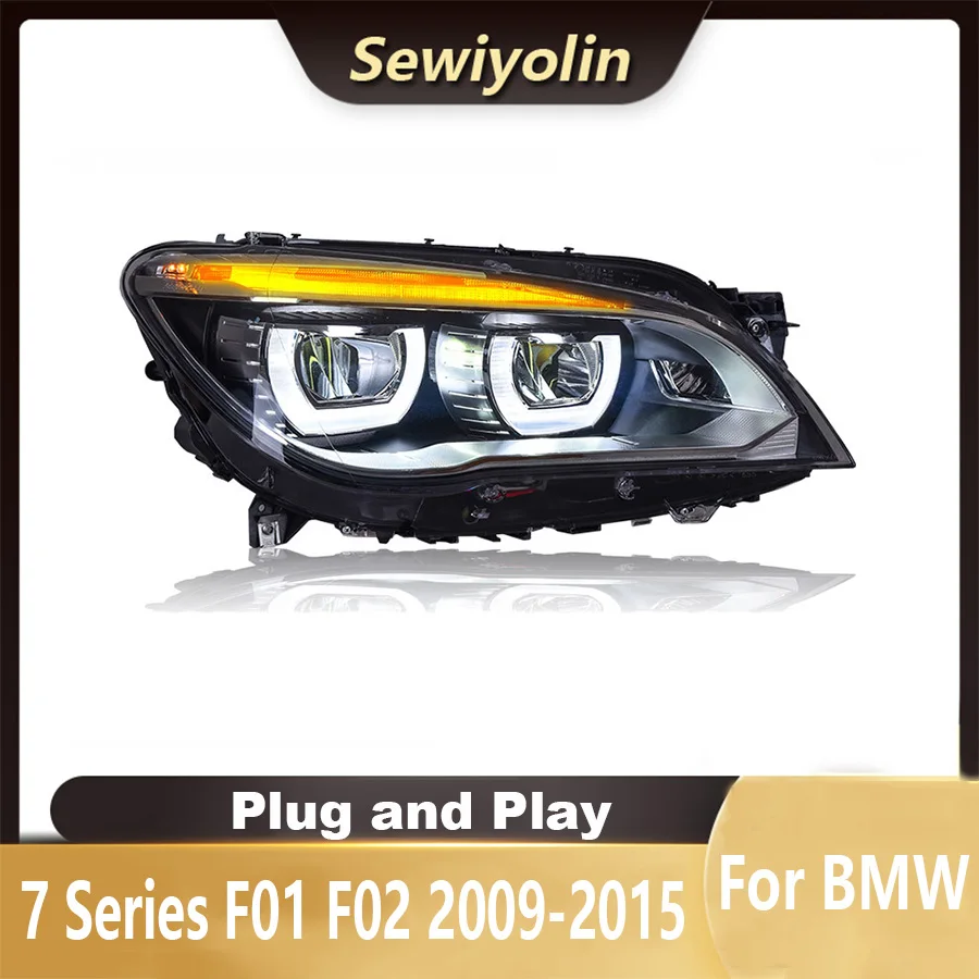 

For BMW 7 Series F01 F02 2009-2015 Headlight Auto Head lamp Reverse Brake Fog Front lights DRL Plug and Play IP67 2pcs/Set