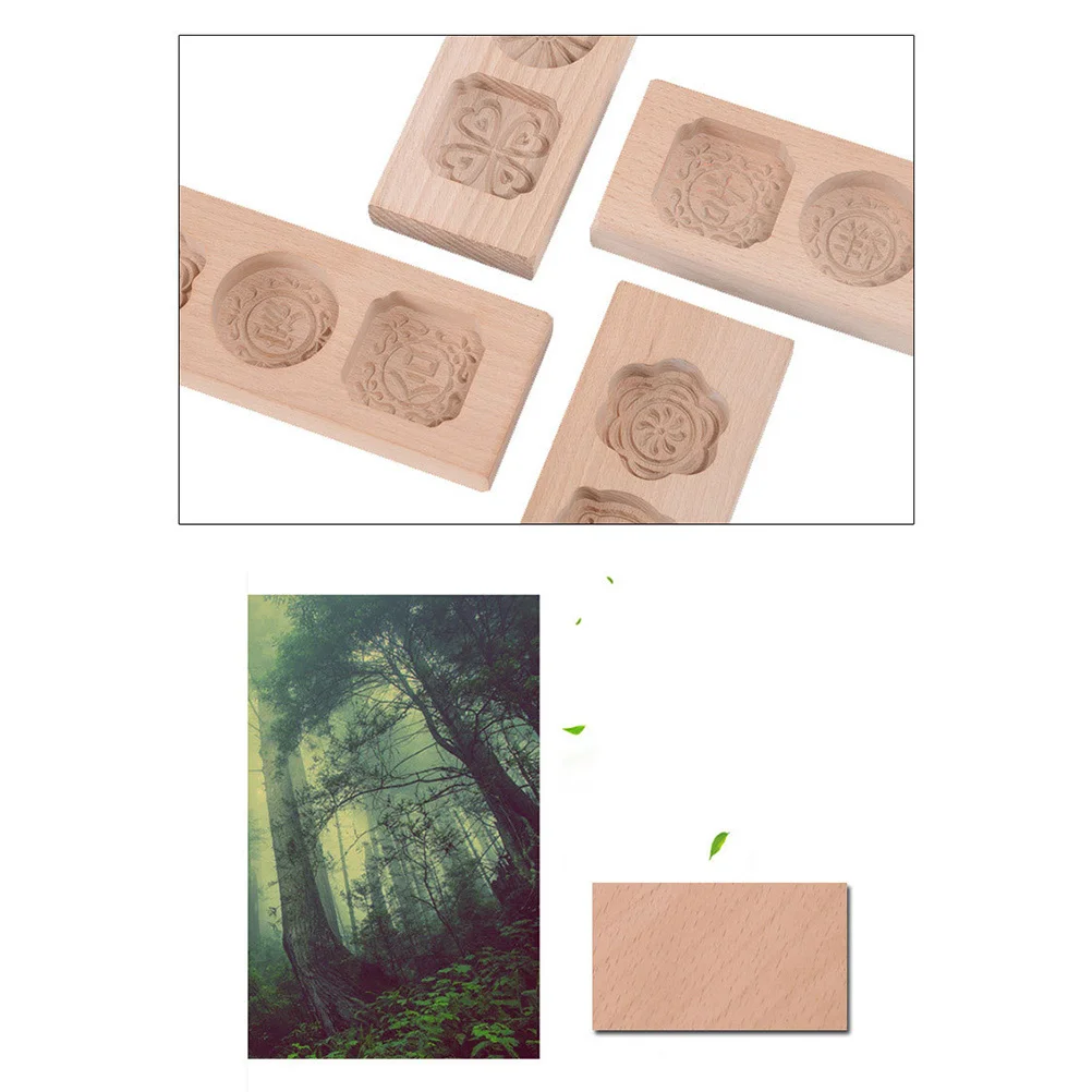 

Wooden Moon Cake Mould Mini Size Eco-Friendly Kitchen Baking Tool Green Bean Cake Maker Home Supplies Household Baking Tools