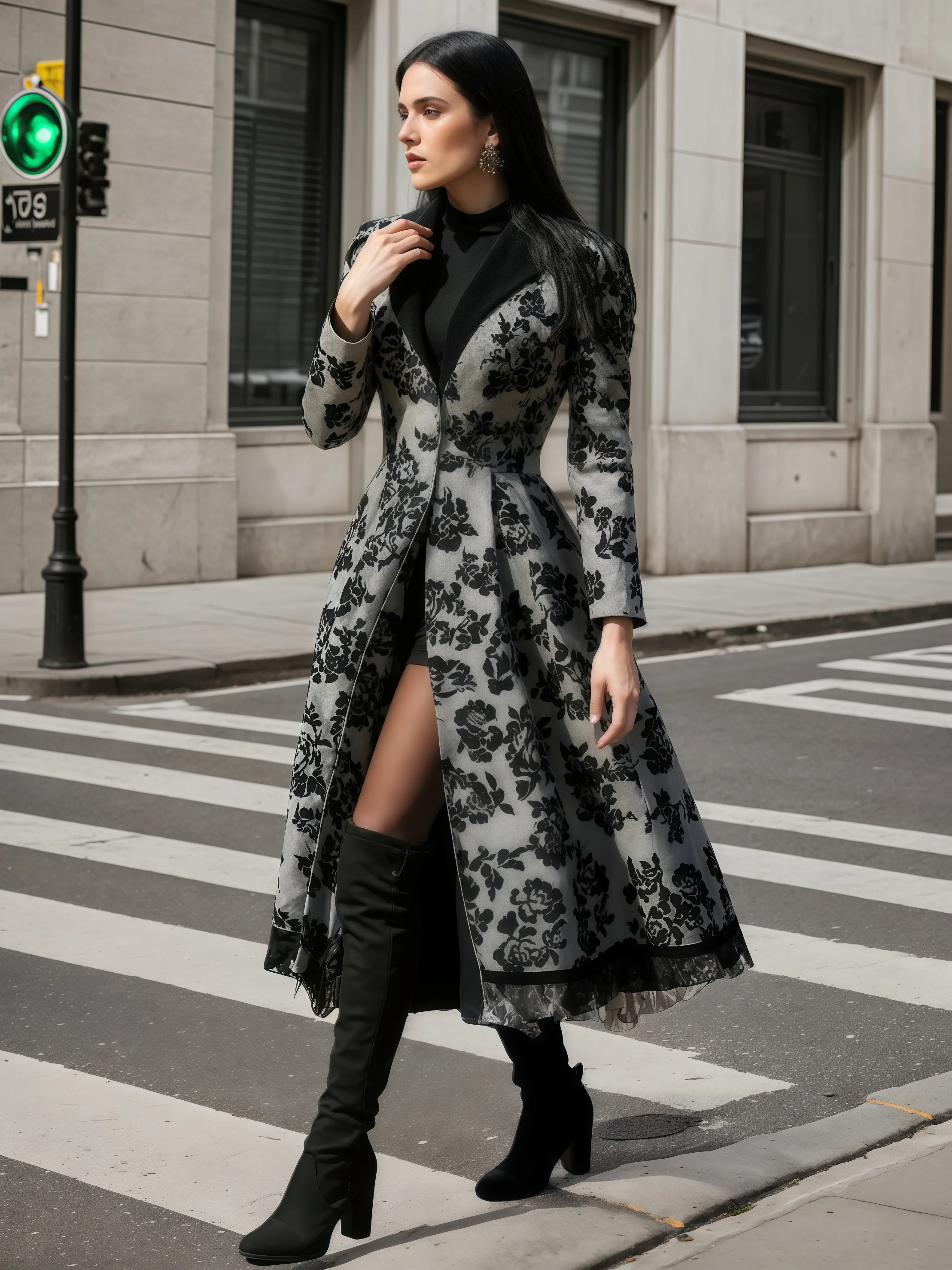 Veste patchwork en dentelle pour femmes, coupe-vent long rétro grande taille pour femmes, style de rue décontracté, automne et hiver, nouvelle collection 2025