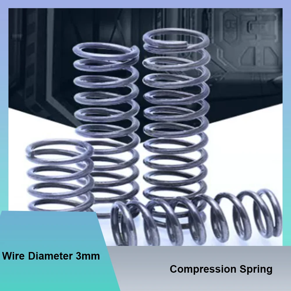 10Pcs Wire Diameter 3mm Compression Spring Outer Diameter 36-40mm Length 20-100mm Shock Absorption Pressure Resistant Springs