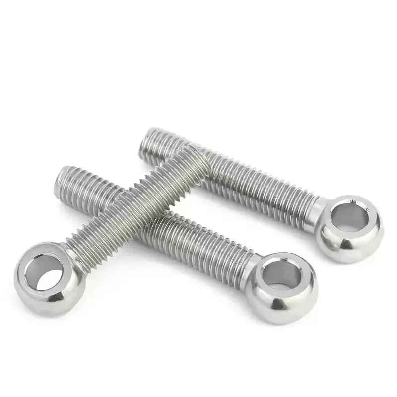 2pcs/1pcs M5 M6 M8 M10 M12 304 Stainless Steel Ring Link Bolt Fisheye Eye Slip Hole Screw Length：20-150mm