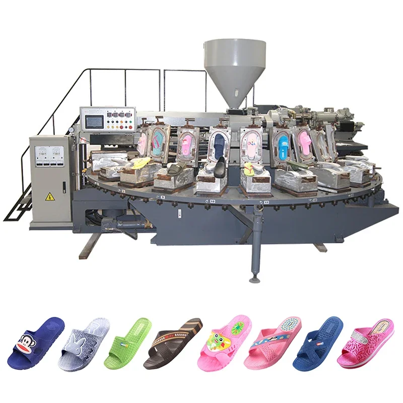 Rotating Plastic PVC Slippers/Sandals/Trigger Injection Molding Machine Blowing Slippers Machine