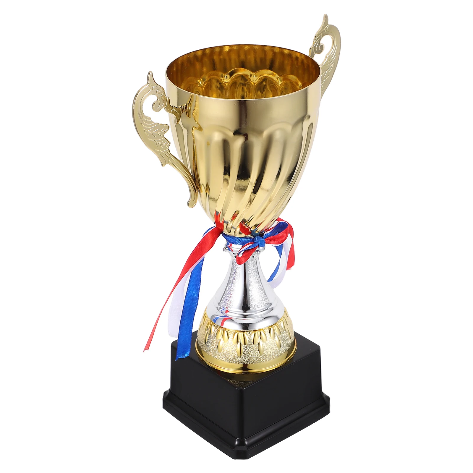 

Metal Trophy 27Cm Black Base Golden Cup Sports Award Ceremony Spelling Bee Day Classroom Supplies Competitive Alloy