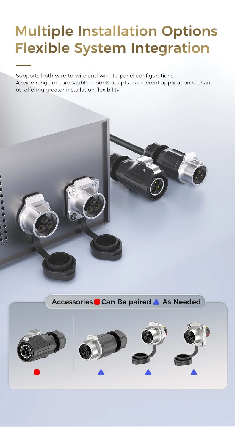 E-WeiChat LP20 M20 Wasserdichter Rundsteckverbinder 20A Stecker-Buchse für UAV, Industrie, Automobil, Telekommunikation – Detail 10