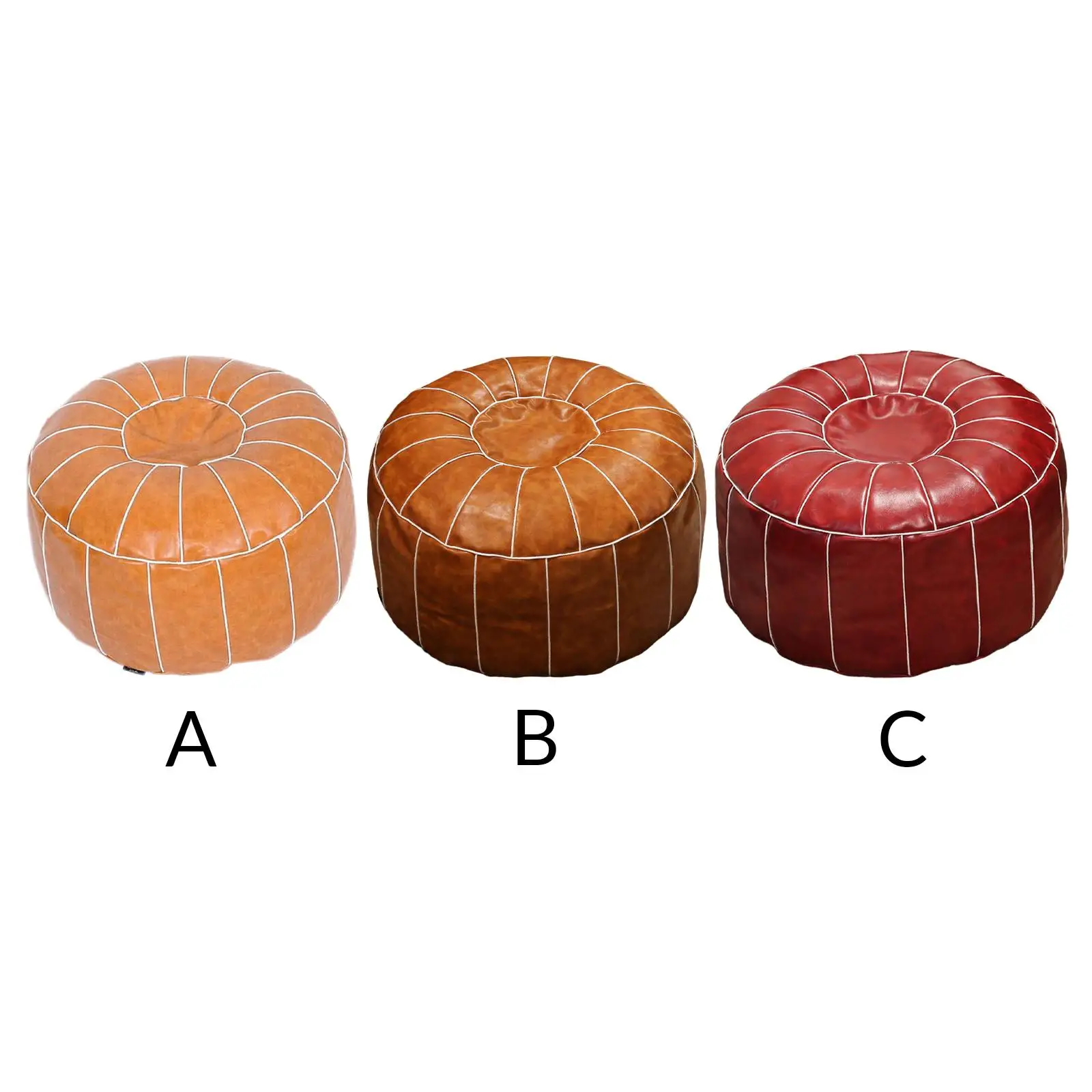 Patio Seat Cover 21inch Decorative Ottoman Pouf Cover for Footstools Living Room