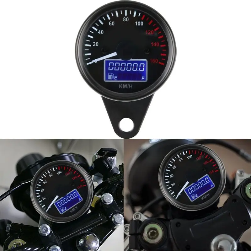 

Motorcycle instrument modification with LCD speed/RPM/fuel level/mileage pointer multifunctional retro instrument assembly
