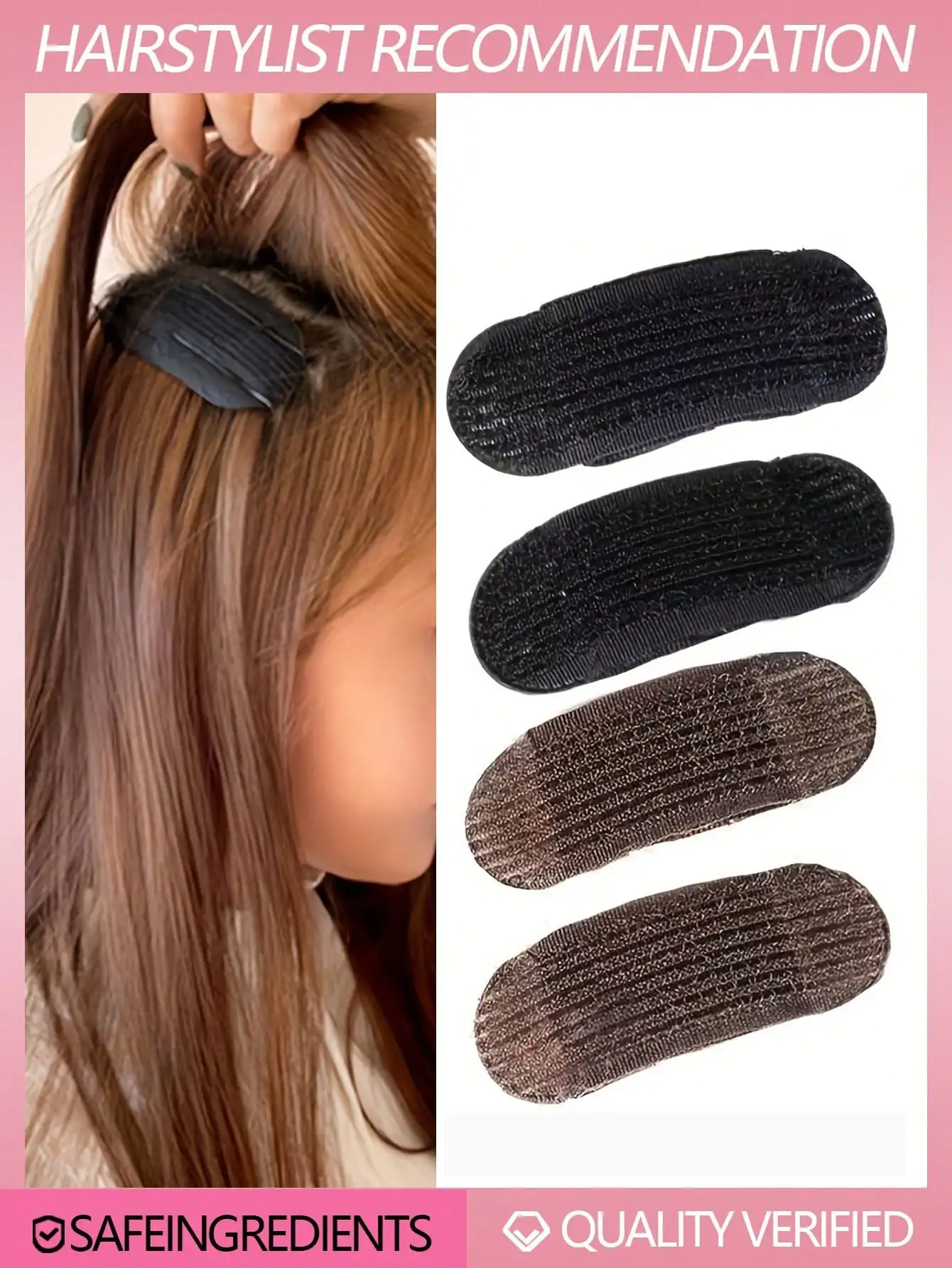 

10/6/4/2pcs (Random Color) Invisible Hair Volume Clips, High Crown Hair Pad, Seamless Plastic Hair Clips, Bangs Clips, Suitable For Women, Essential For Hairstyle Design