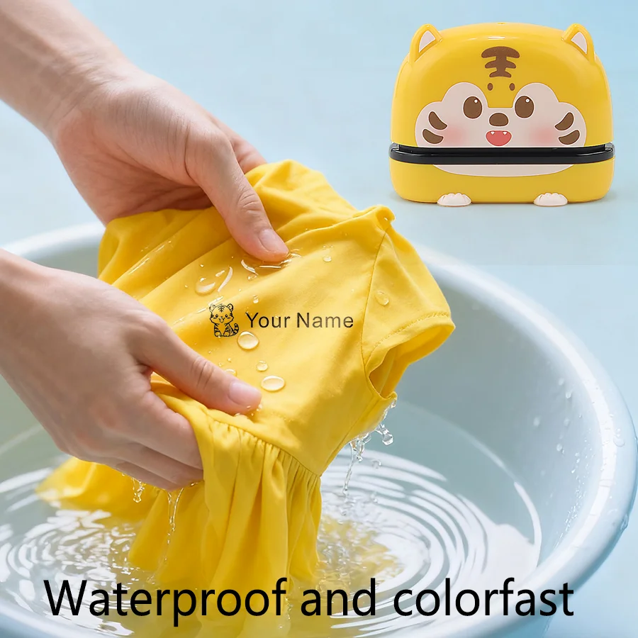 Custom Name Stamp for Kids Clothes-Multilingual Waterproof Clothing Marker | Anti-Loss Shoe&Backpack Labels | Kindergarten Gift