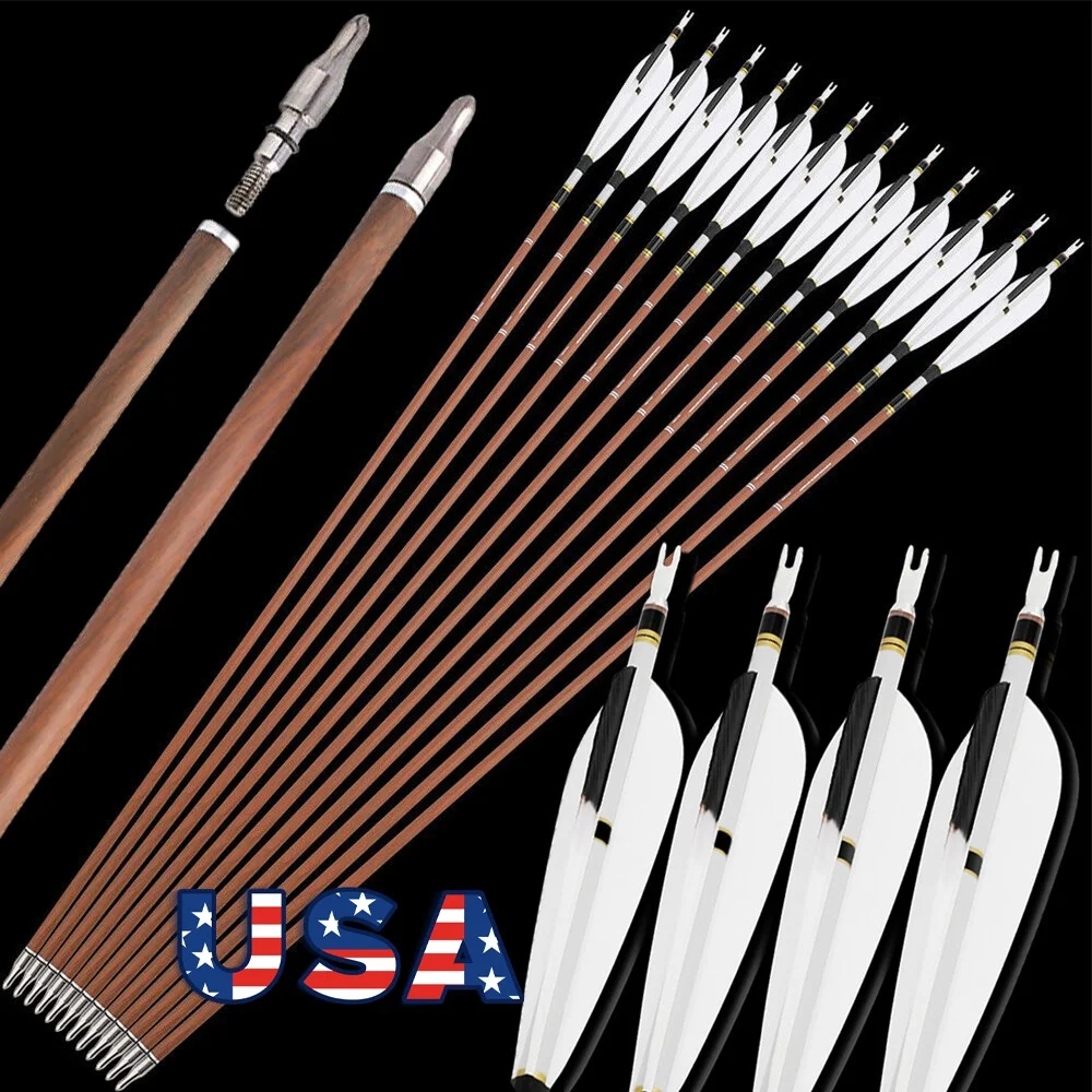 

Archery Hunting Pure Carbon Arrows Spine 340 400 500 600 5Inch Turkey Feather 100 Grain BroadheadCompound Bow Archery Shooting