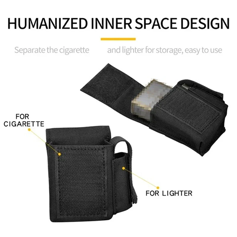 ERQYGRA Tactical Cigarette Lighter Storage Waist Bag Molle System Portable Accessories Hunting Outdoor Sport Magazines Equipment