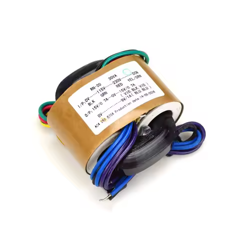 1pc R Type Transformer 30W 0V-115V-230V-SCN(Shielded Wire) 30VA Double 9V 12V 15V 18V 24V 79&times;68&times;40（mm）For Audiophile Design