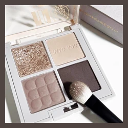 INTO YOU Daily Life Eye Shadow Palette 4 Colors Shining Silky Potato Texture Matte Pearlescent Eyeshadow Natural Makeup