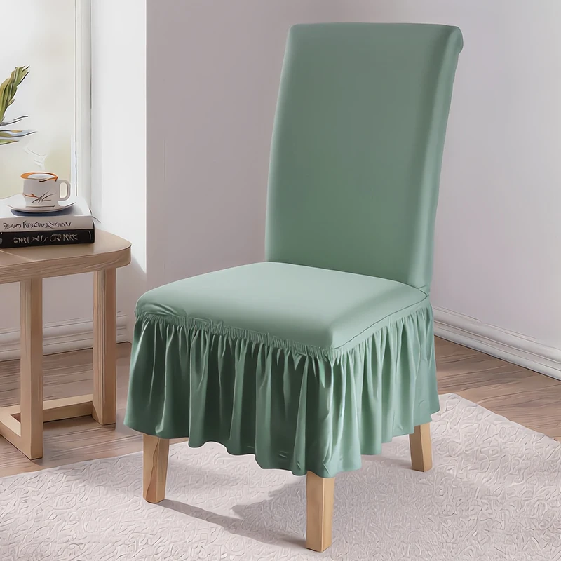 Stretch Spandex Dining Chair Cover Protectors Super Fit Banquet Chair Seat Slipcovers for Hotel and Wedding Ceremony chair skirt