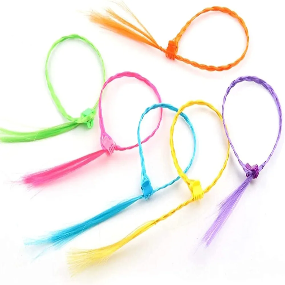 Colorful Hair Extensions Cute Hair Accessories Colorful Braids Gripping Clip DIY Hair Clips Stage performance