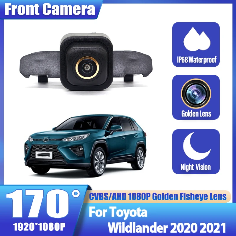 For Toyota Wildlander 2020 2021 170° AHD 1080P Car Grill Parking Front View Camera Night Vision Full HD CCD Golden Fisheye Lens