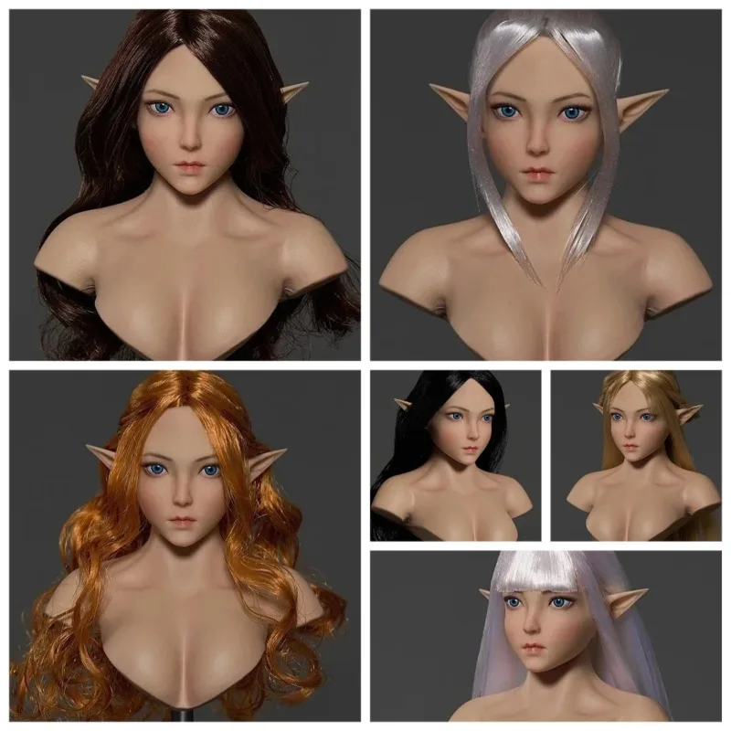 Iminitoys M017 1/6 أنثى الجندي الجنية البكر رئيس نحت جميل قزم فتاة رئيس لعبت نموذج ل 12 "الشكل شاحب دمية الجسم