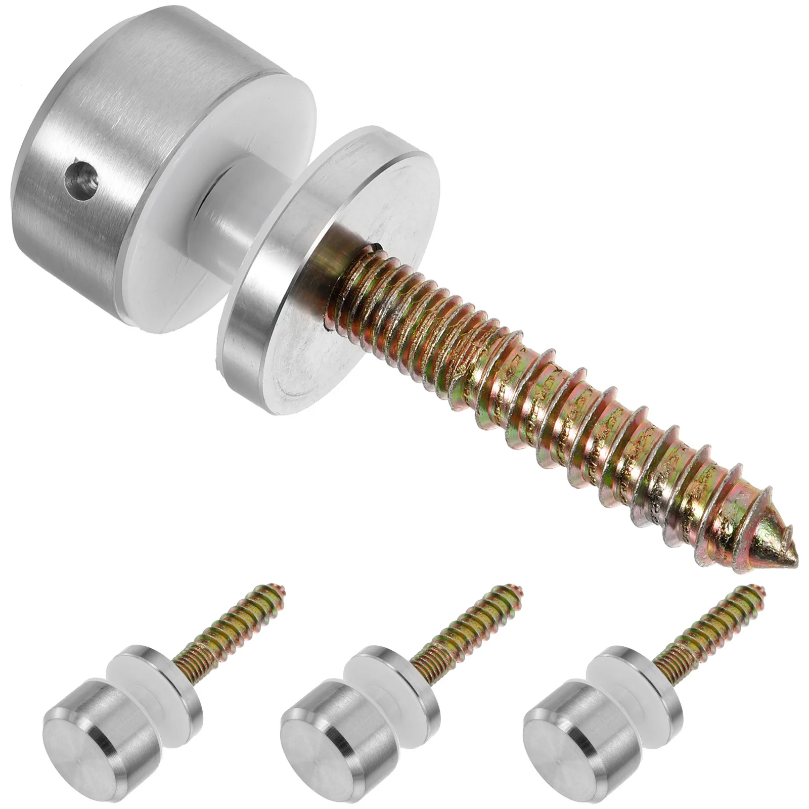 4 قطعة درابزين زجاجي المواجهة أنيق جمالي نداء سهل الإعداد درج شرفة درابزين الأجهزة مسامير المواجهة الزجاجية #2