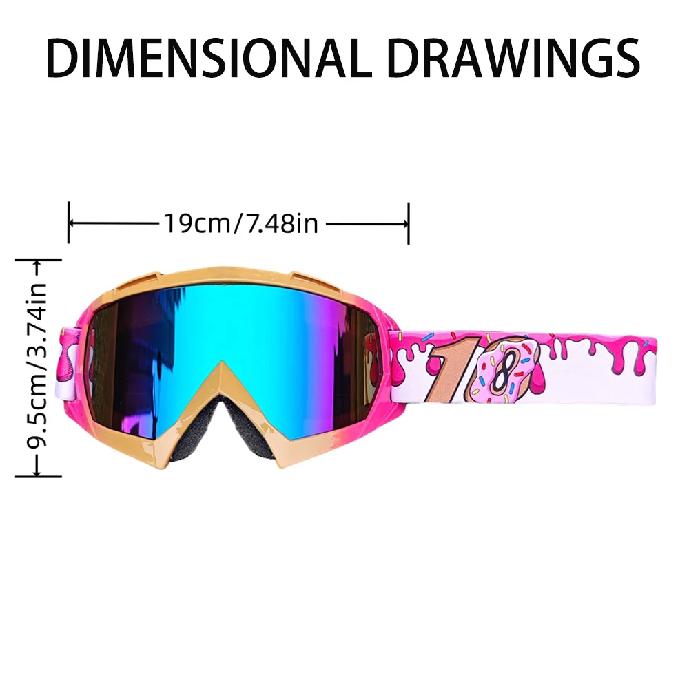 Winter Goggles Cycling Riding Glasses Personalized Printing Man Women Motorcycles Ski BMX MTB Goggles Sunglasses Windbreak