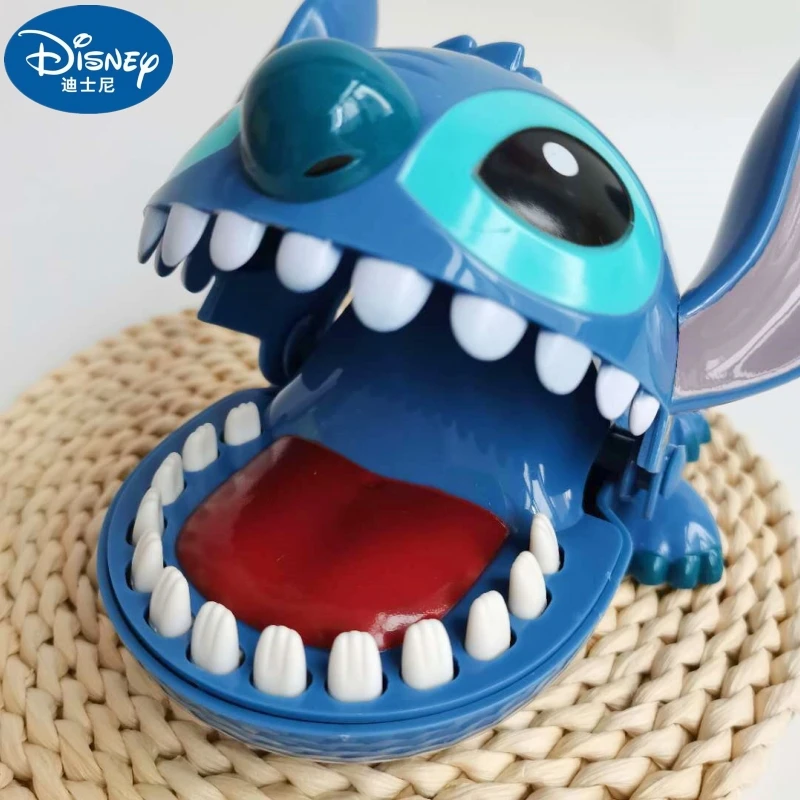 Disney Stitch Bite Finger Figures Anime Stitch Dentist Push Teeth Funny Game Model Toys Birthday Gifts For Kids Baby Toy