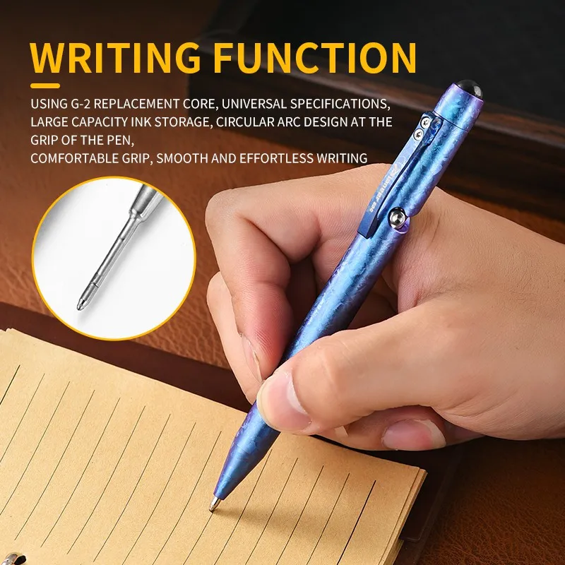 Colorful Titanium Alloy Pen Writing Pen Multi-functional Window Breaker EDC Tools with Box Gift for Lover Father Mother