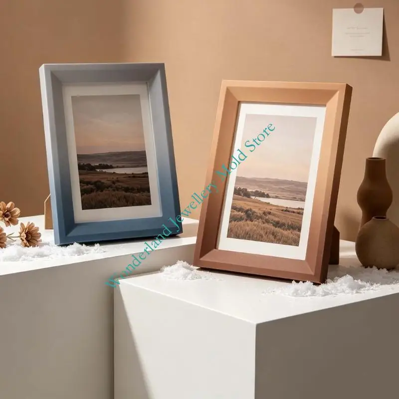 

Rectangle Photo Frame Silicone Mold Easy Release Handmade Photo Frame Mold for Home Decoration Jewelry Making Tool