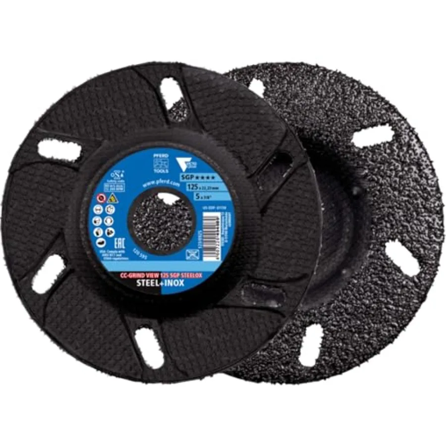 

CC-Grind® View Grinding Disc 5" x 7/8" SGP STEELOX VICTOGRAIN® Ceramic High-Performance Abrasive Disc for Aggressive Grinding P