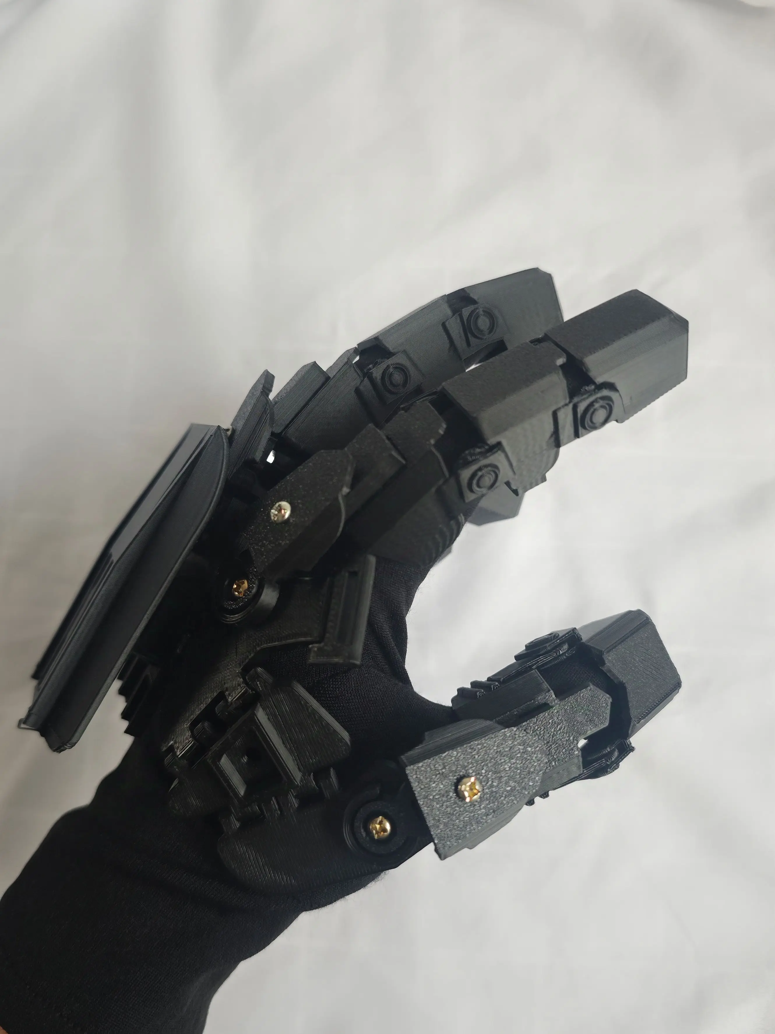 Multifunction Mechanical Wearable Hand Armor Tactical Punk Gloves Man Goth Techwear Style Cosplay Gloves Equipment