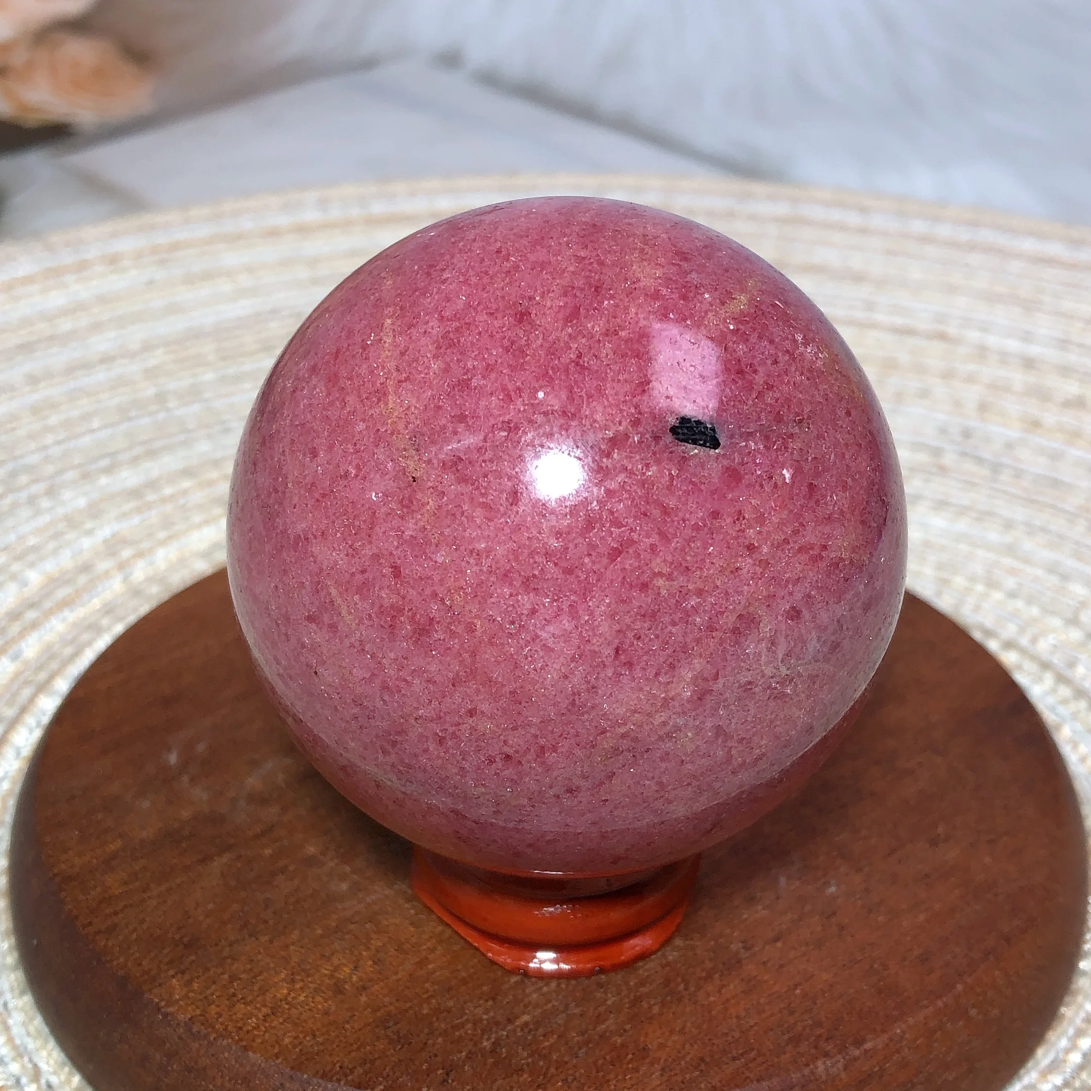 Natural Crystals Rhodonite Sphere Healing High Quality Wholesale Reiki Ore Mineral Ball Gemstone Home Decorations Room Decor