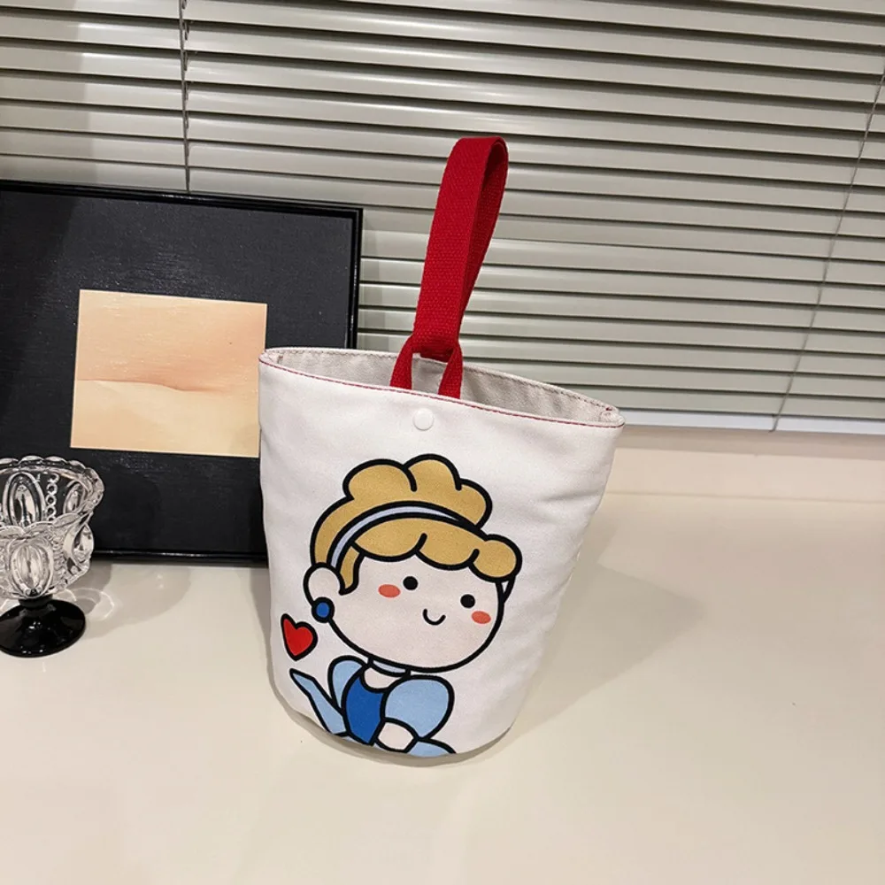

Cartoon Hand-held Tote Bag Canvas Small Handbag Large Capacity Multi Color Makeup Lipstick Bags Women Girls