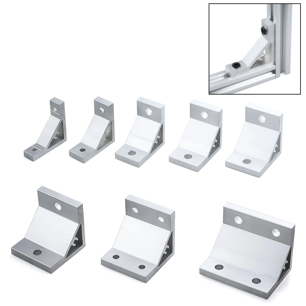 4Pcs/Lot 90 Degree 2020 3030 4040 4545 5050 6060 8080 Corner Angle Bracket Corner Connection Joint for Aluminum Profile view 5