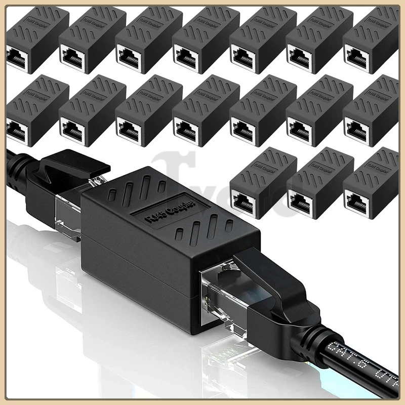 

1/5/10/20pcs RJ45 Coupler Ethernet Cable Coupler Connector Cat7 Cat6 Cat5e Ethernet Cable Extender Adapter Female to Female