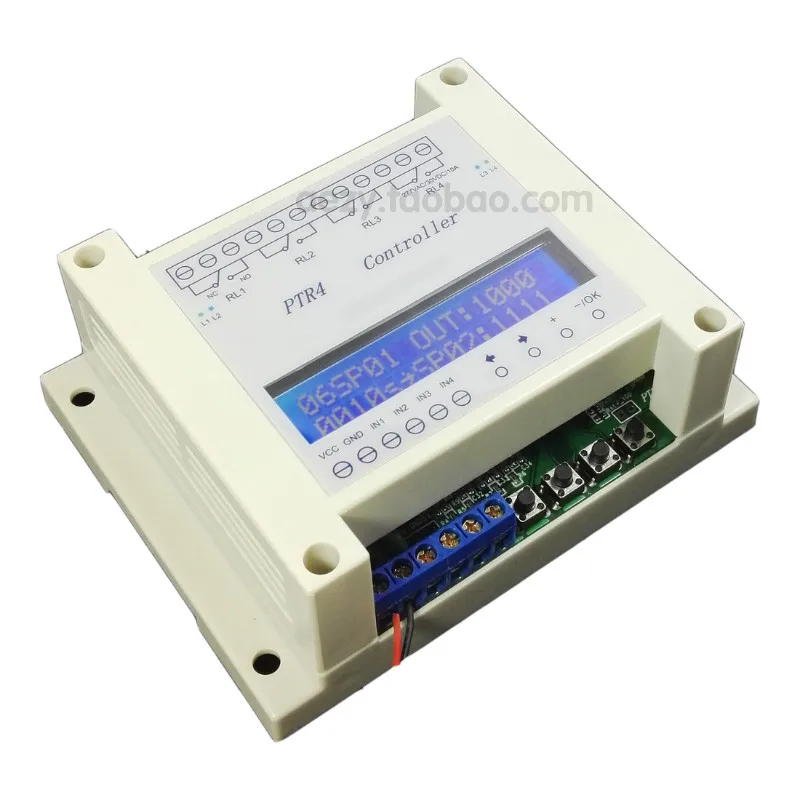 

Four-way Programmable Time Relay 99-step Multi-way Timing Trigger Solenoid Valve Linkage Control PTR4SP