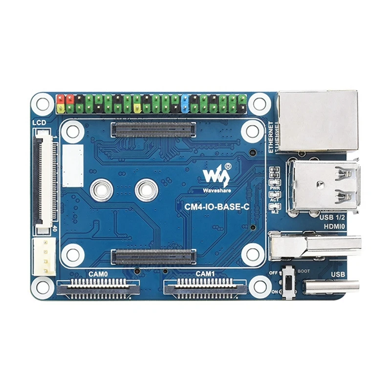 Imagem -05 - Waveshare-placa de Expansão para Raspberry pi Cm4 Cm4-io-base-c Compute Module Core Board Base Plate