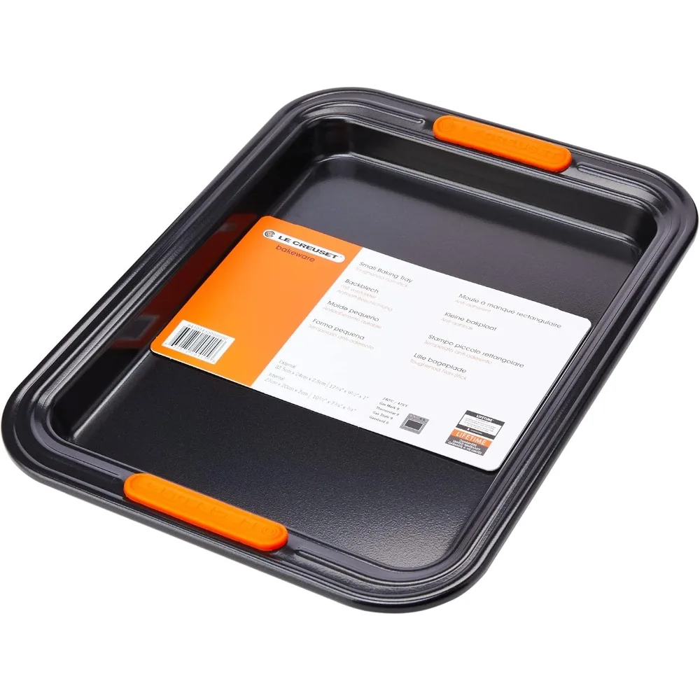 

Le Creuset Маленький прямоугольный противень из углеродистой стали с антипригарным покрытием, 32,2 x 24 x 2,58 см, матовый черный, 46078320010000
