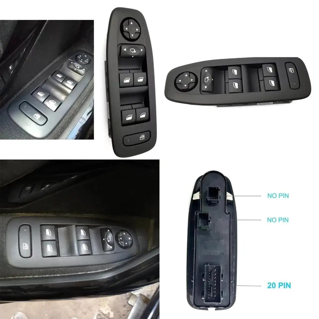 

31BC For 208 2008 96749624ZD Car Power Window Door Glass Lifter Lock Control Switch Push Button Easy Control Replacement Part