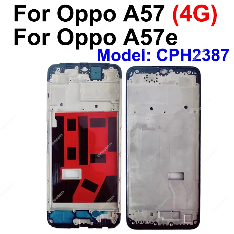 LCD Front Frame For OPPO A56 A56s A57 A57s A57e A58 A58X A59 4G 5G Front LCD Frame Housing Bezel Case Parts