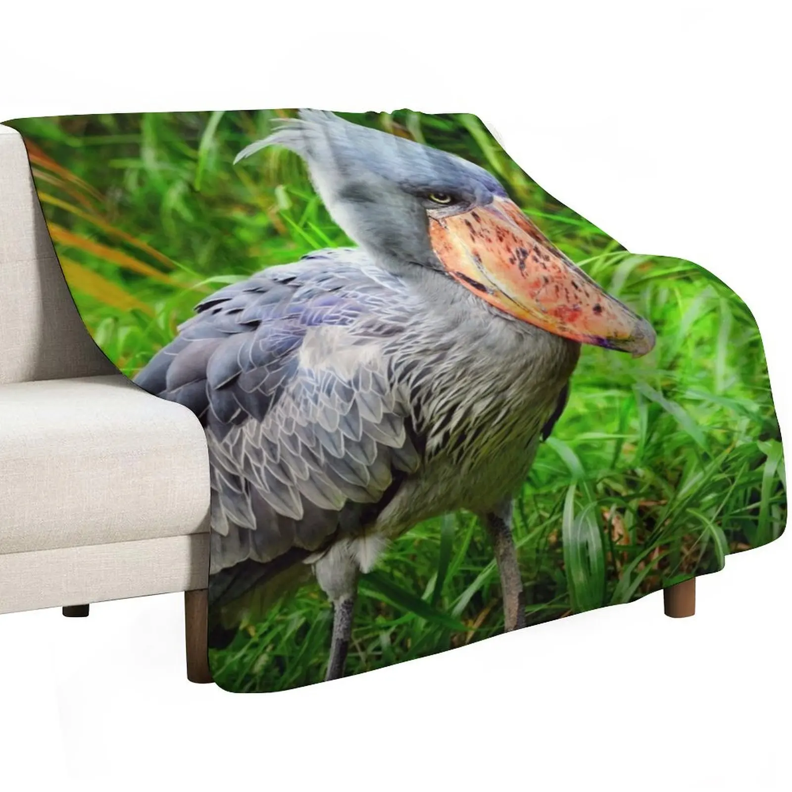Shoebill Balaeniceps Rex Throw Blanket Warm Summer Beddings Weighted Winter beds Soft Big Polar Blankets