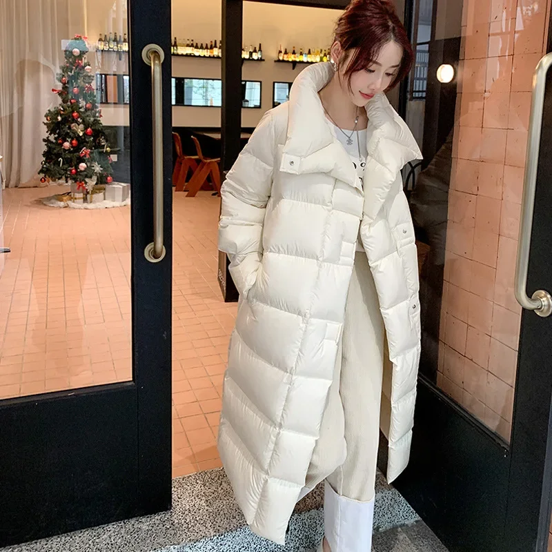 Winter Women's Cold Coat Parkas Super Hot Coats Buttons Long Cotton Padded Jacket Jackets Womens Winter Clothing Trend Tops New