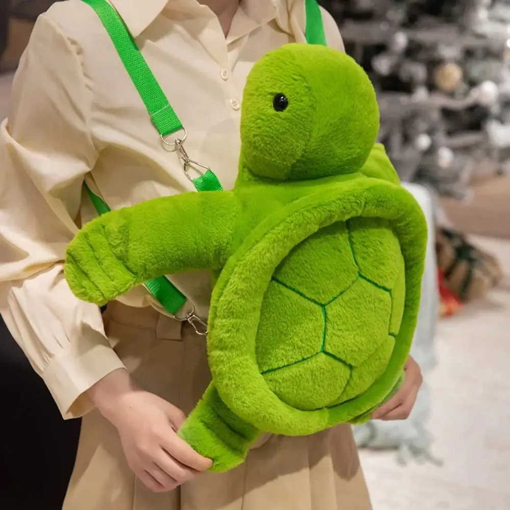 Portable Animals Turtle Plush Backpack Plush Doll Phone Bag Turtle Doll Shoulder Bag Cute 40cm Cartoon Plush Schoolbag Outdoor