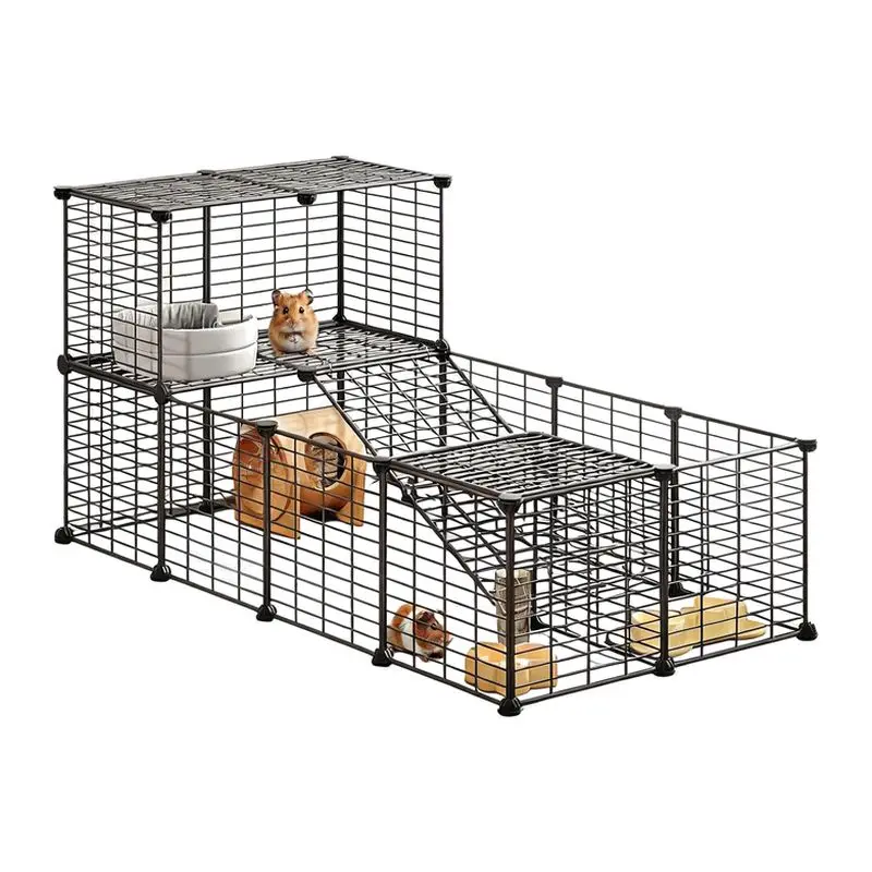 Portable Metal Wire Small Animal Guinea Pig Pet  Cage Puppy  Rabbit Toddler Fence