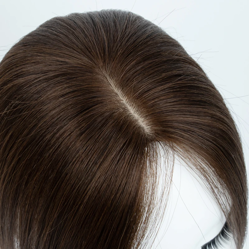 Haarteile 7x11cm, unsichtbare Spitze mit 3 Clips, ohne Pony, einteilige Haarteile für Frauen, verleiht Volumen und Länge, einfach zu verwenden.