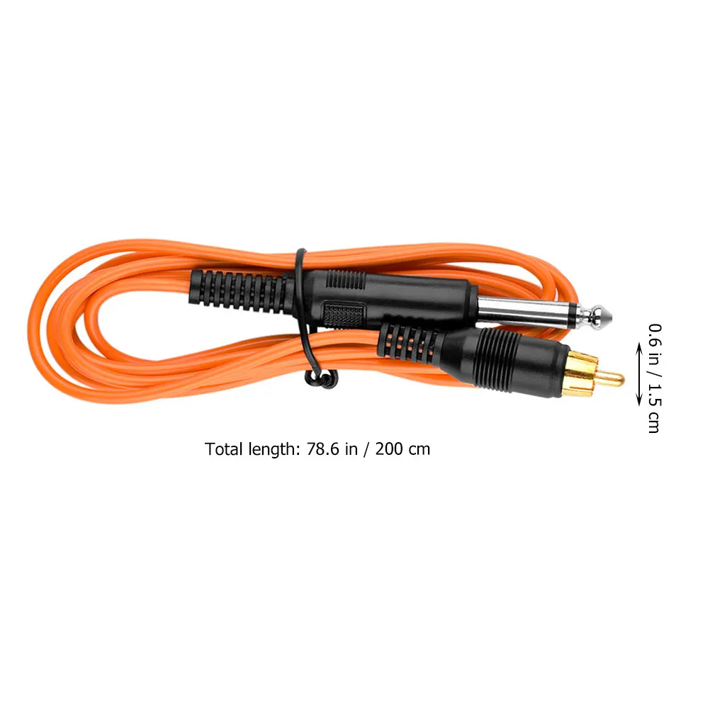 1.73m Tattoo Machine Hook Line Professional Clip Cord Power Cable Gold-Plated Plug Pure Copper Wire Stable Current