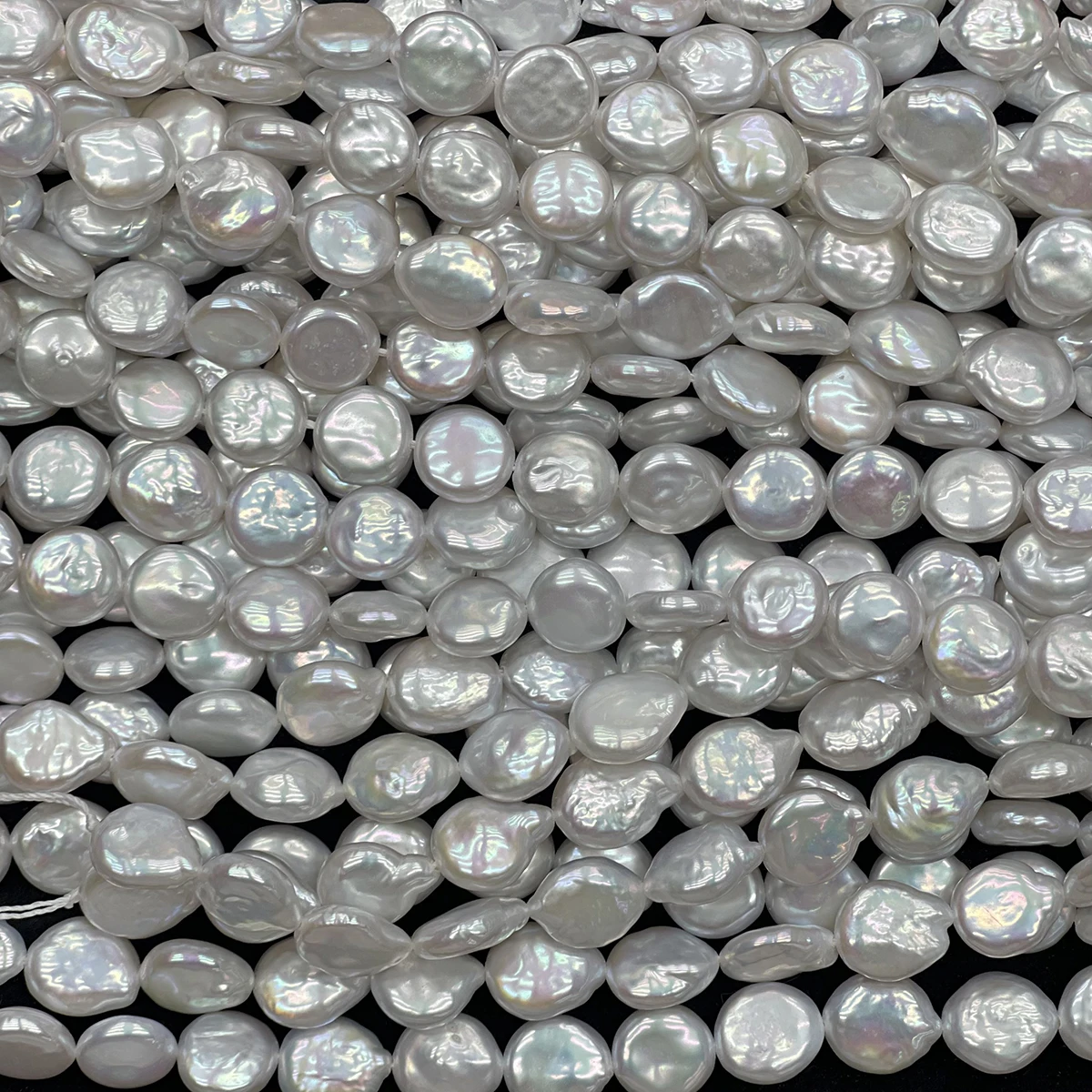 Natural Freshwater Baroque Pearl Beads 10-11mm Oval Isolate Button for DIY Jewelry Making - Women's Necklace Bracelet Accessorie